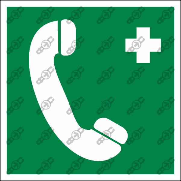Знак EC06 - телефон связи с медицинским пунктом (скорой медицинской помощью)