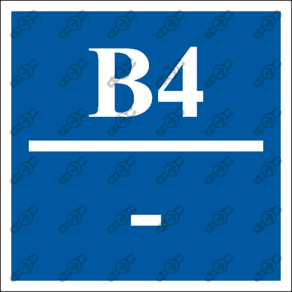Знак FG38 - Категория помещения В4/-