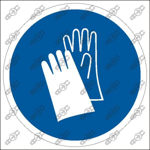 Знак M06 - работать в защитных перчатках