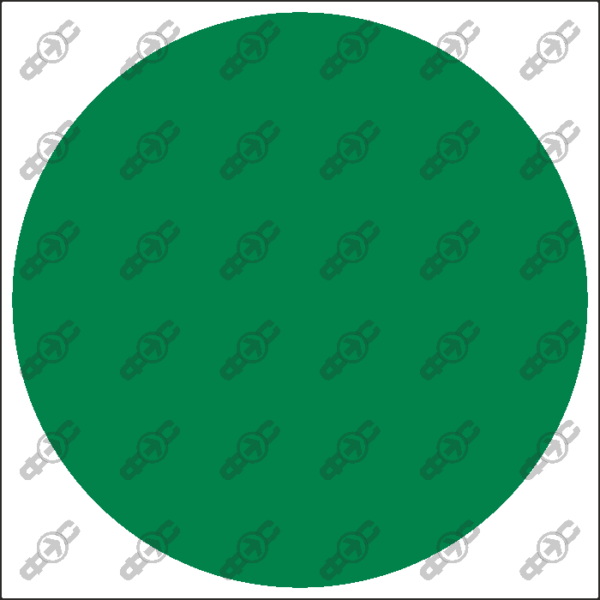 Знак H01-01 — Зеленый круг на стеклянную дверь.