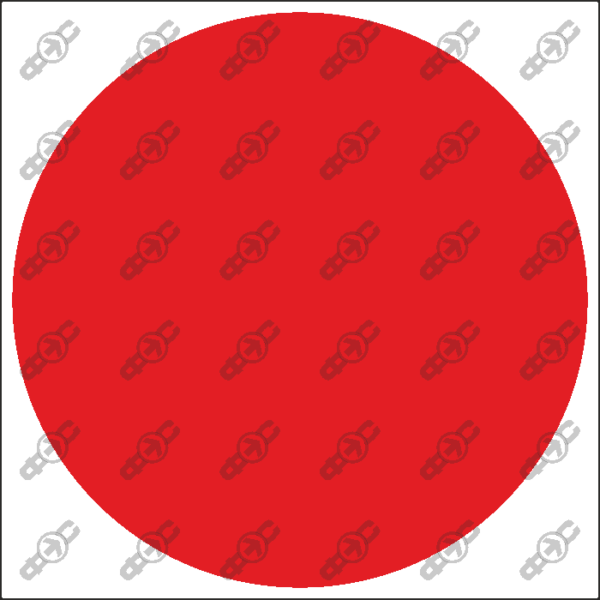 Знак H01-03 — Красный круг на стеклянную дверь.