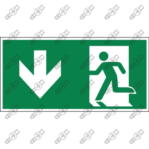 Знак А180/Е001 - Эвакуационный выход (слева) / Emergency exit (left)