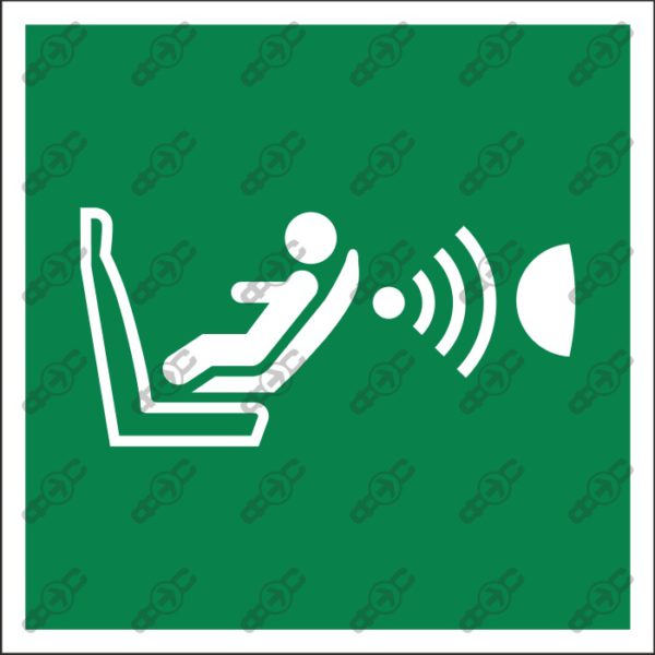 Знак Е014 - Система обнаружения наличия и ориентации детского сиденья / Child seat presence and orientation detection system (CPOD)
