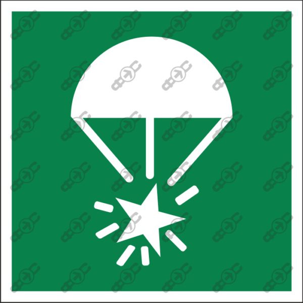 Знак Е049 - Парашютная ракета / Rocket parachute flare