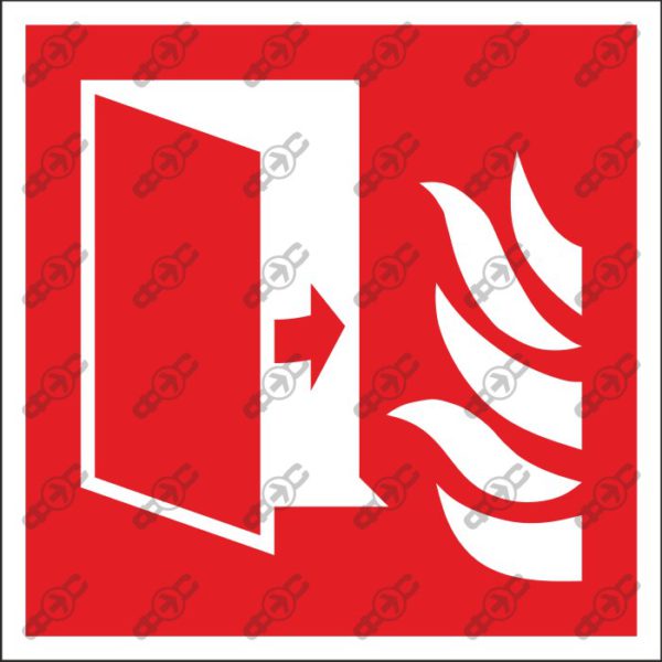 Знак F007 - Противопожарная дверь / Fire protection door