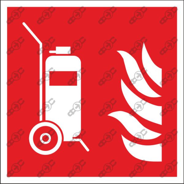 Знак F009 - Колесный огнетушитель / Wheeled fire extinguisher