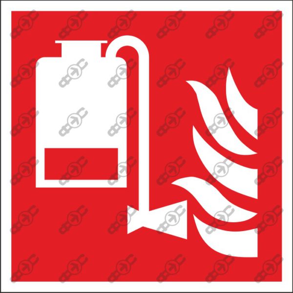 Знак F010 - Переносное устройство пенного пожаротушения