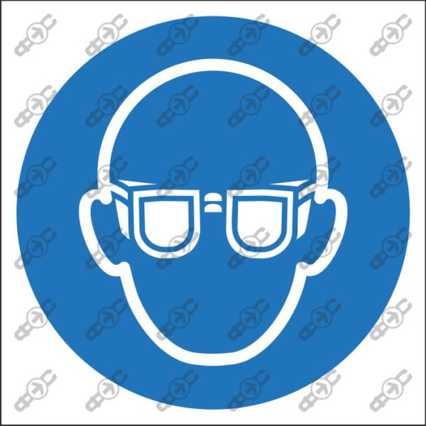 Знак M004 - Работать в защитных очках / Wear eye protection