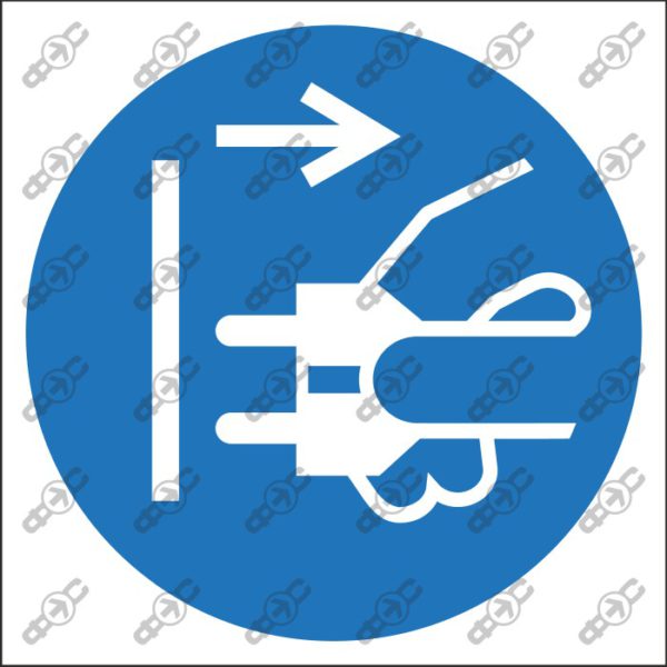 Знак M006 - Отсоединить штекер от электрической розетки