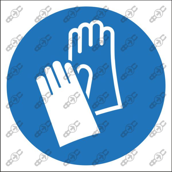 Знак M009 - Работать в защитных перчатках / Wear protective gloves