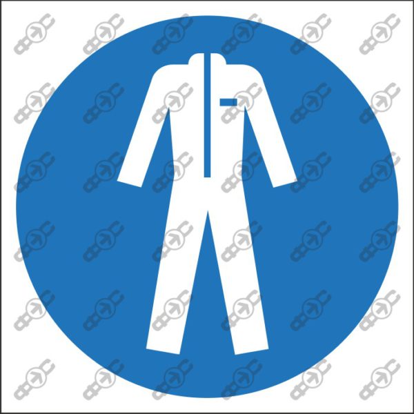Знак M010 - Работать в защитной одежде / Wear protective clothing