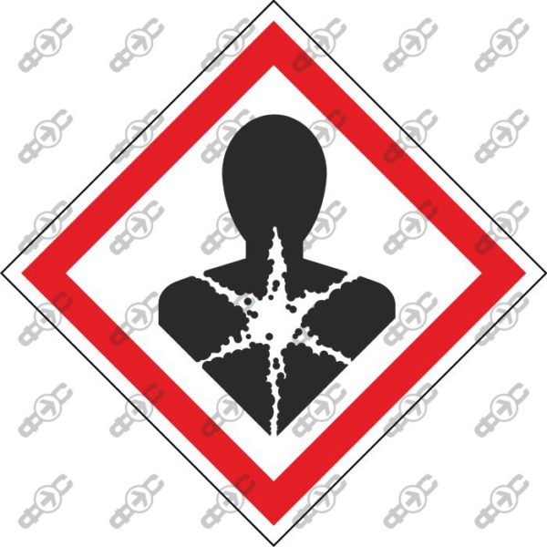 Знак GHS08 - Опасно! Вещество или смесь представляющие опасность для здоровья
