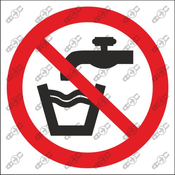 Знак P005 - Не питьевая вода / Not drinking water