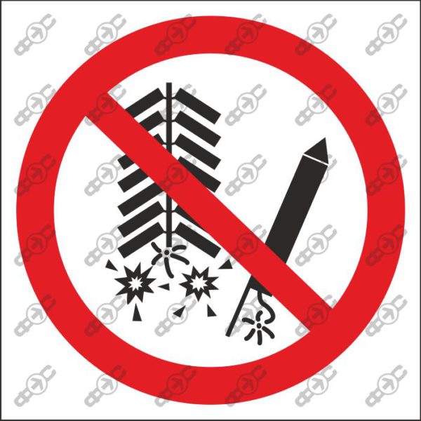 Знак P040 - Не запускать фейерверк / Do not set off fireworks