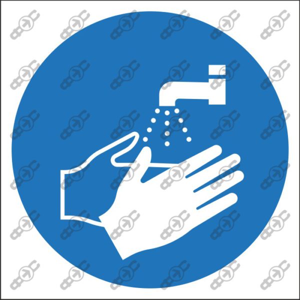Знак M011 - Вымыть руки / Wash your hands