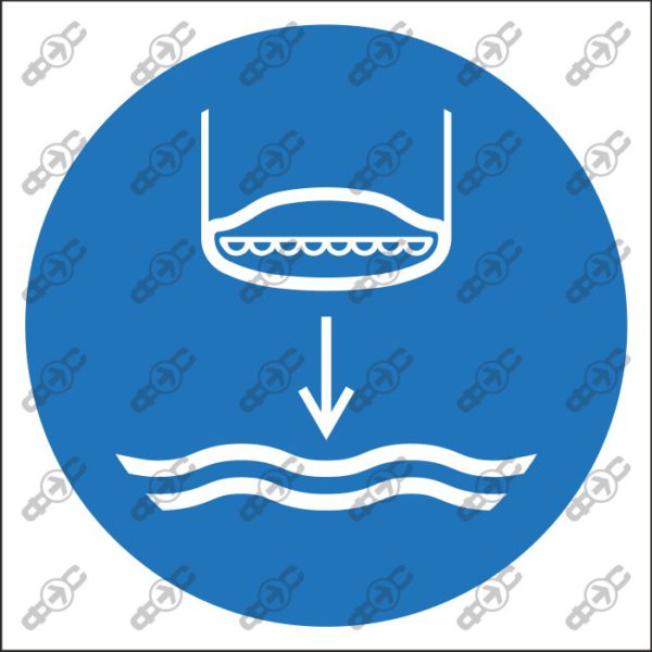 Знак M039 - Спустить на воду спасательную шлюпку