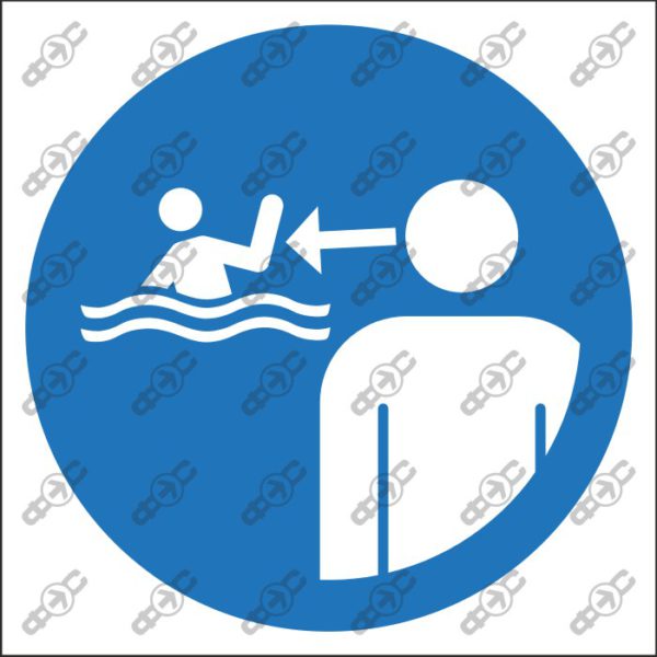 Знак M054 - Держать детей в воде под наблюдением