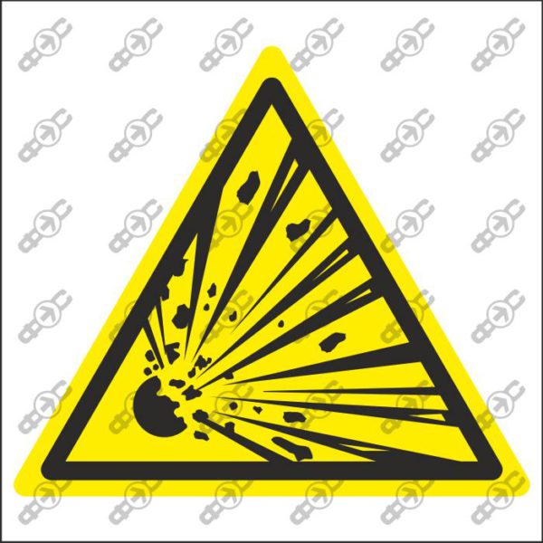 Знак W002 - Взрывоопасно / Explosive material