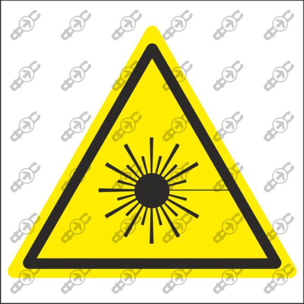 Знак W004 - Лазерный луч / Laser beam