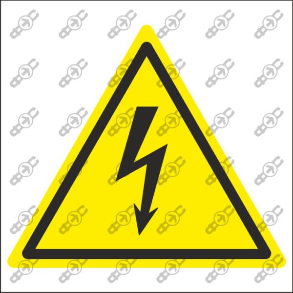 Знак W012 - Электричество / Electricity