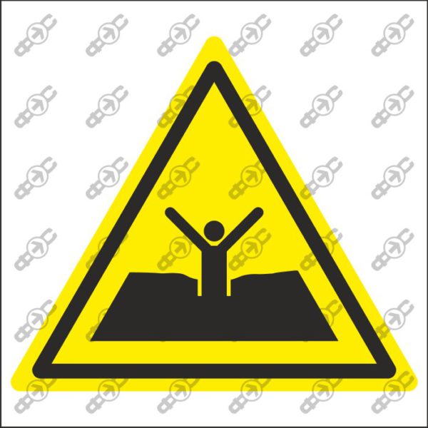 Знак W061 - Осторожно! Плывун или грязь/глубокая грязь или ил