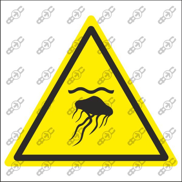 Знак W069 - Осторожно! Медузы / Warning; Jellyfish